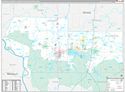 Carbondale-Marion Wall Map Premium Style
